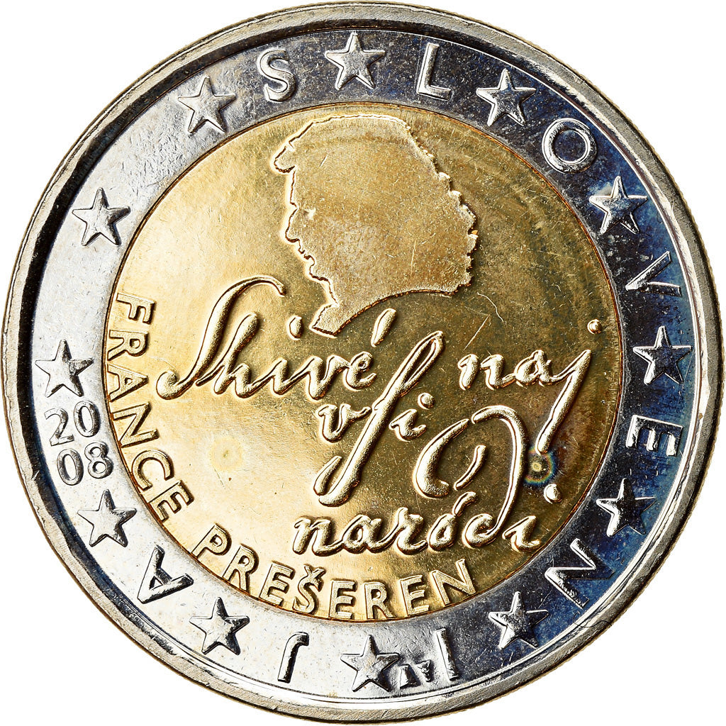 Slovenia, 2 Euro, 2008, SPL, Bi-metallico, KM:75