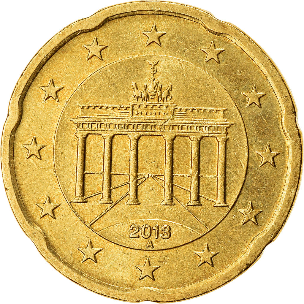 Bundesrepublik Deutschland, 20 Euro Cent, 2013, VZ, Messing, KM:255