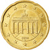 GERMANY - FEDERAL REPUBLIC, 20 Euro Cent, 2014, AU(55-58), Brass, KM:255