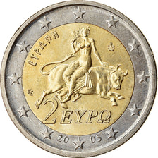 Grecia, 2 Euro, 2005, SPL-, Bi-metallico, KM:188