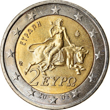 Griechenland, 2 Euro, 2008, UNZ, Bi-Metallic, KM:215