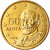 Grécia, 50 Euro Cent, 2010, MS(63), Latão, KM:213