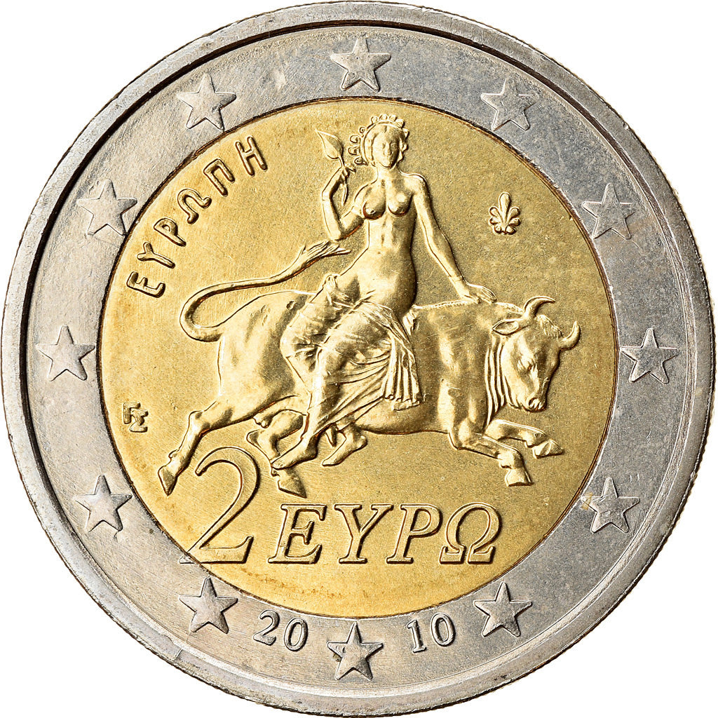 Grecia, 2 Euro, 2010, SPL, Bi-metallico, KM:215