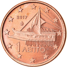 Grecia, Euro Cent, 2017, SC+, Cobre chapado en acero