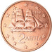 Grecja, 2 Euro Cent, 2016, MS(64), Miedź platerowana stalą