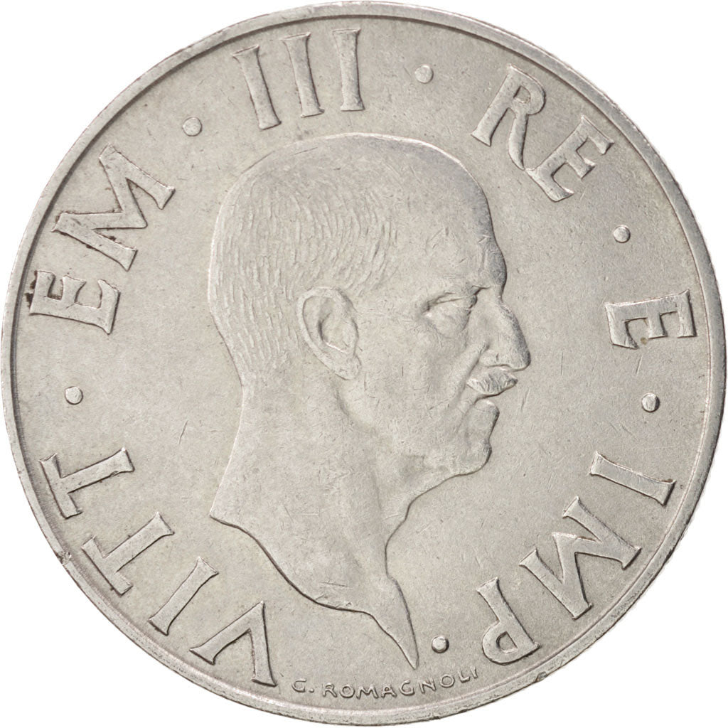 ITALY, 2 Lire, 1941, Rome, KM #78a, AU(50-53), Stainless Steel, 29, 9.88