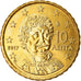 Grécia, 10 Euro Cent, 2017, MS(64), Latão