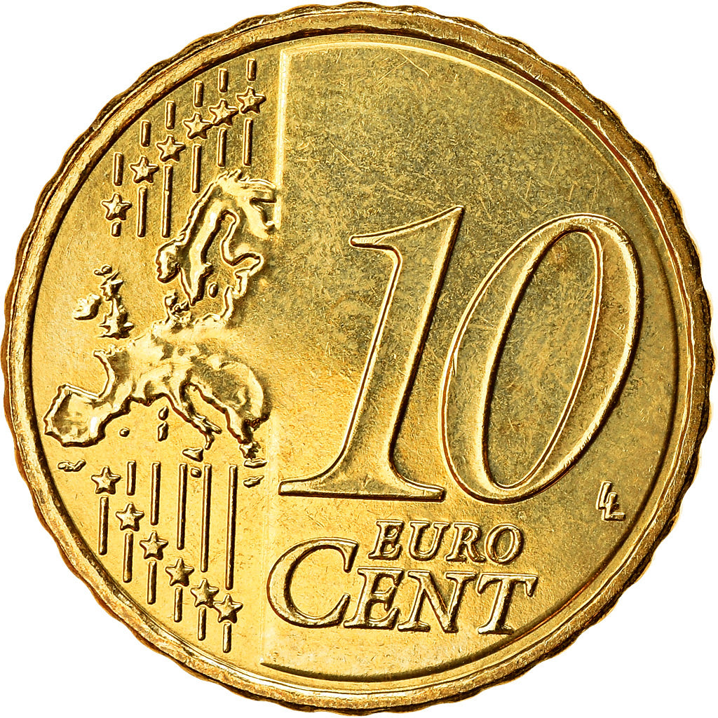 Grecia, 10 Euro Cent, 2017, SC+, Latón