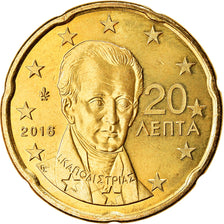 Grecia, 20 Euro Cent, 2016, SC+, Latón