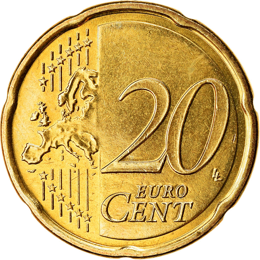 Grecia, 20 Euro Cent, 2016, SC+, Latón