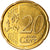Grécia, 20 Euro Cent, 2016, MS(64), Latão