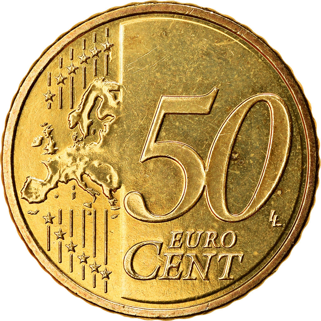 Grecja, 50 Euro Cent, 2016, Athens, MS(64), Mosiądz