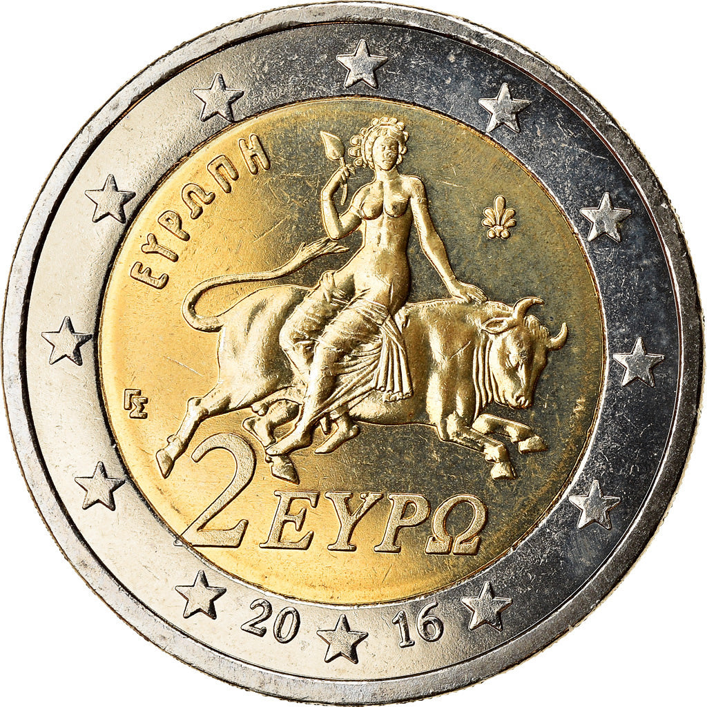 Grecia, 2 Euro, 2016, SC+, Bimetálico