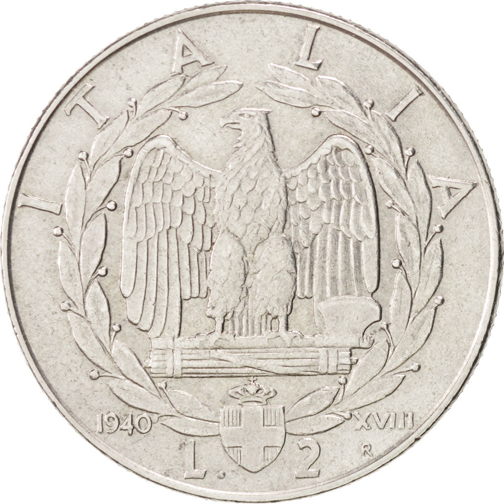 Italie, Victor Emmanuel III , 2 Lire 1940 R, KM 78a