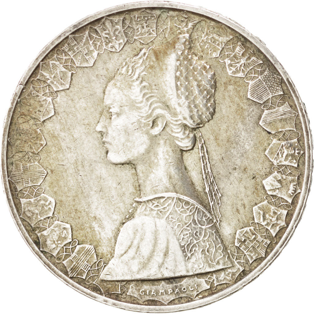 ITALY, 500 Lire, 1960, Rome, KM #98, EF(40-45), Silver, 29.3, 11.07