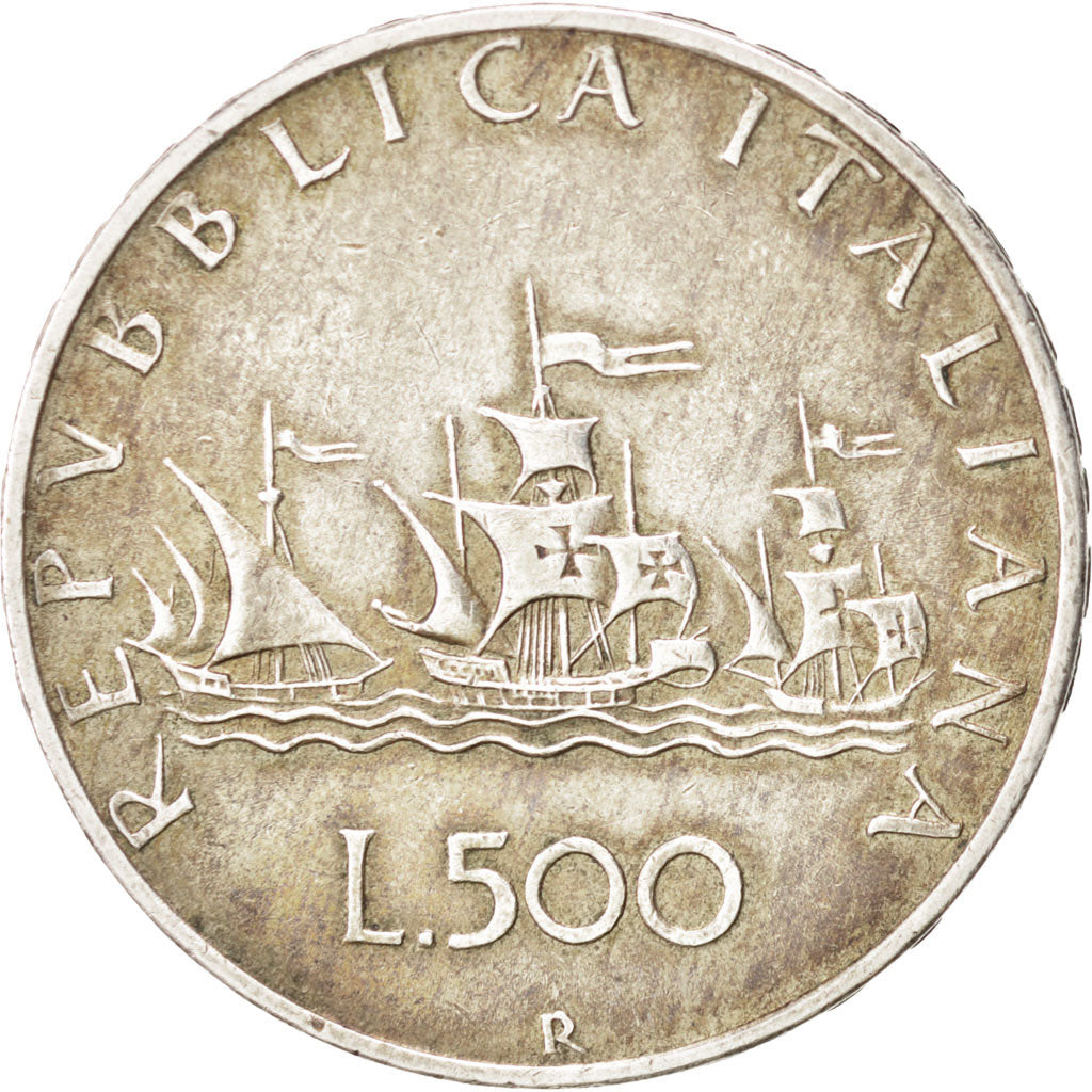 ITALY, 500 Lire, 1960, Rome, KM #98, EF(40-45), Silver, 29.3, 11.07