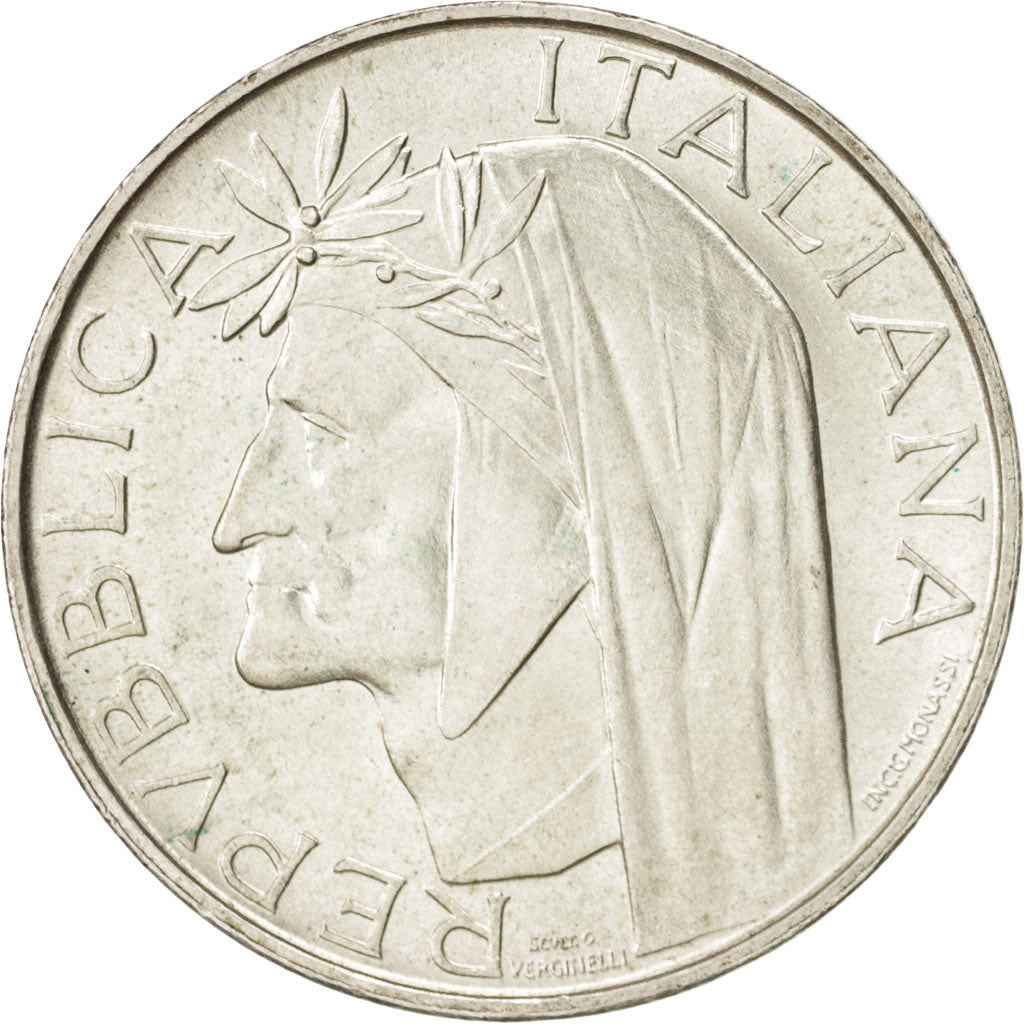 ITALY, 500 Lire, 1965, Rome, KM #100, AU(55-58), Silver, 29.3, 11.00