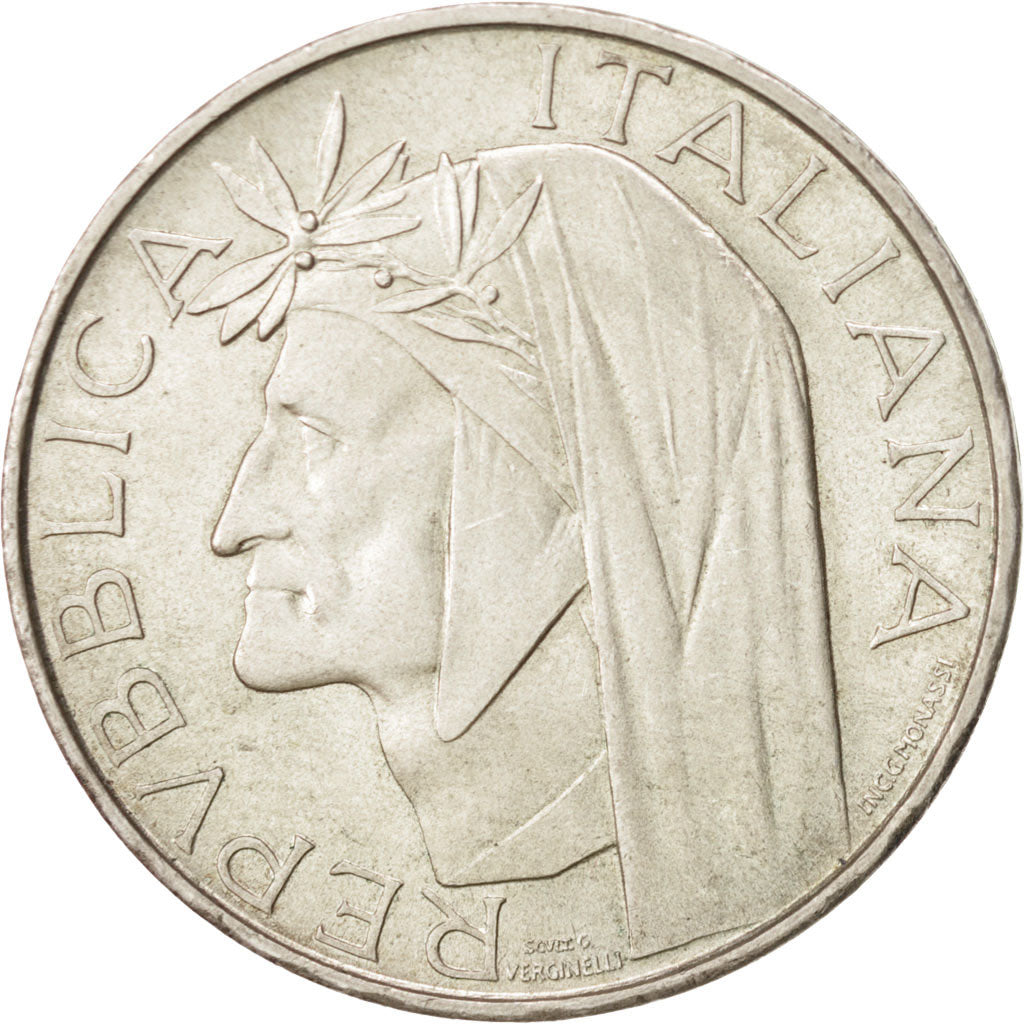 ITALY, 500 Lire, 1965, Rome, KM #100, AU(55-58), Silver, 29.3, 11.83
