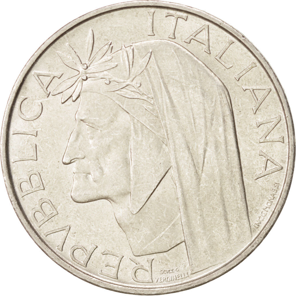 ITALY, 500 Lire, 1965, Rome, KM #100, AU(55-58), Silver, 29.3, 10.97