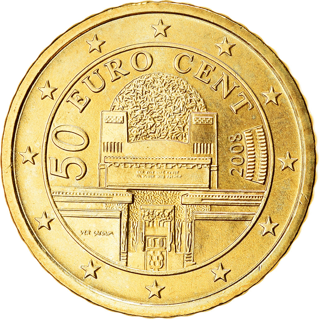 Austria, 50 Euro Cent, 2008, SPL, Ottone, KM:3141
