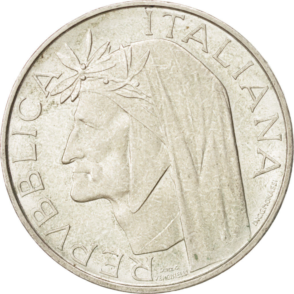 ITALY, 500 Lire, 1965, Rome, KM #100, AU(55-58), Silver, 29.3, 11.04