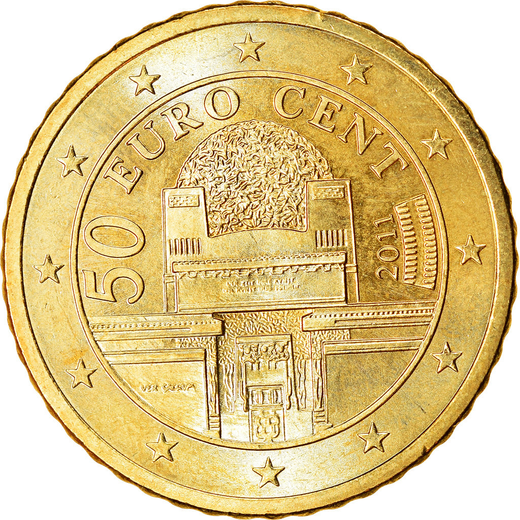 Austria, 50 Euro Cent, 2011, SC, Latón, KM:3141