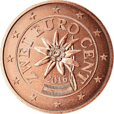 Austria, 2 Euro Cent, 2016, SC, Cobre chapado en acero