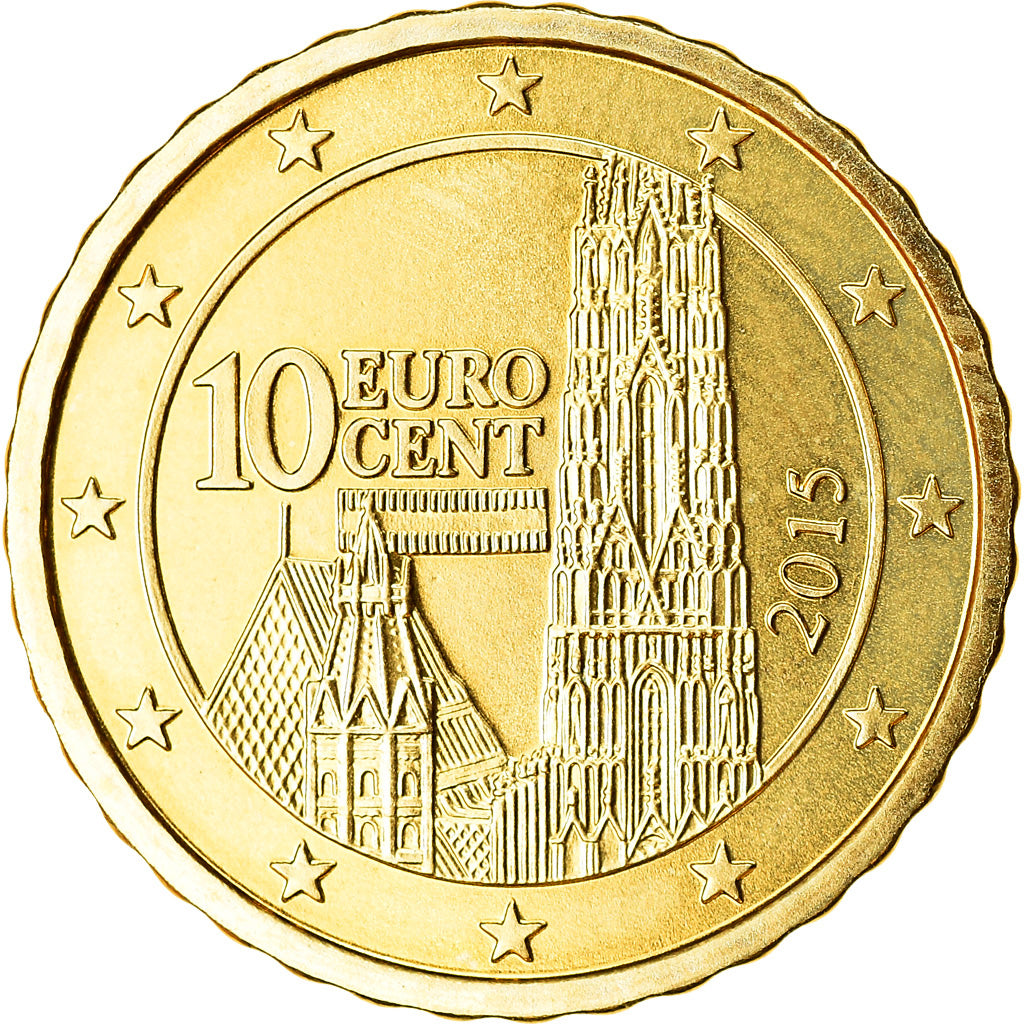 Austria, 10 Euro Cent, 2015, SPL, Ottone