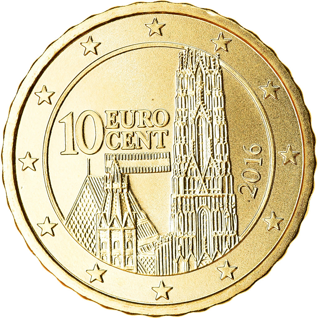 Austria, 10 Euro Cent, 2016, SPL, Ottone