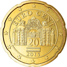 Autriche, 20 Euro Cent, 2015, SPL, Laiton