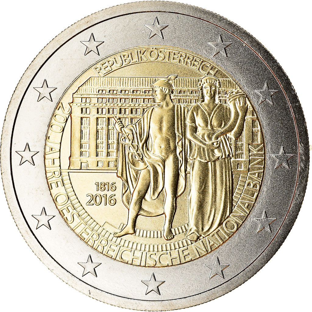 Oostenrijk, 2 Euro, 2016, UNC-, Bi-Metallic