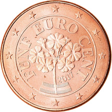 Austria, 5 Euro Cent, 2017, Vienna, MS(63), Miedź platerowana stalą