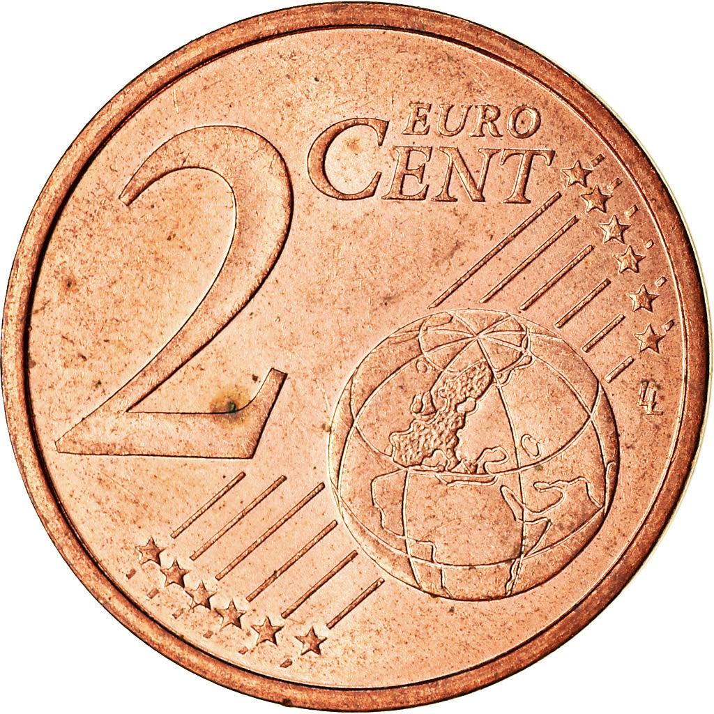 France, 2 Euro Cent, 1999, EF(40-45), Copper Plated Steel, KM:1283
