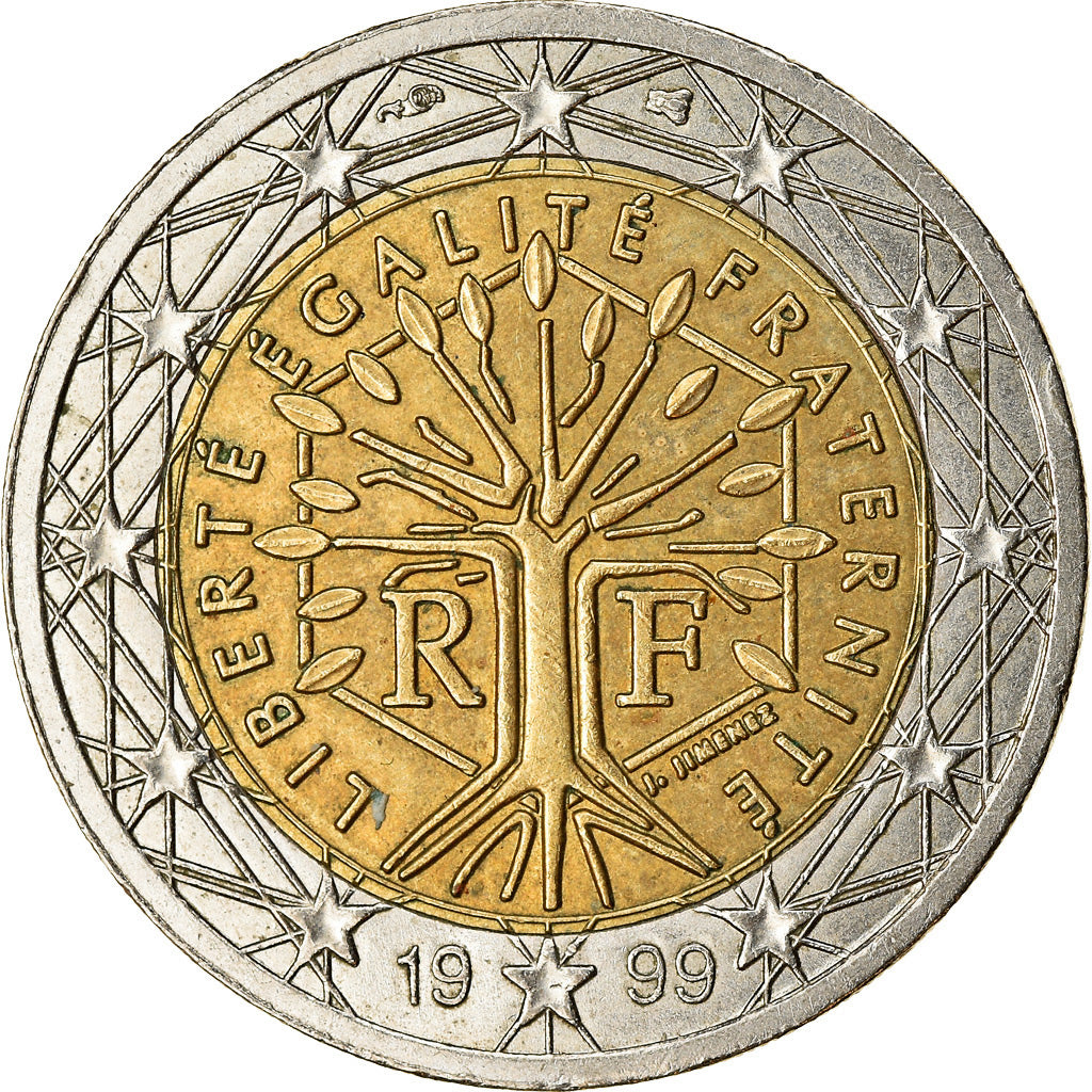 France, 2 Euro, 1999, TTB, Bi-Metallic, KM:1289