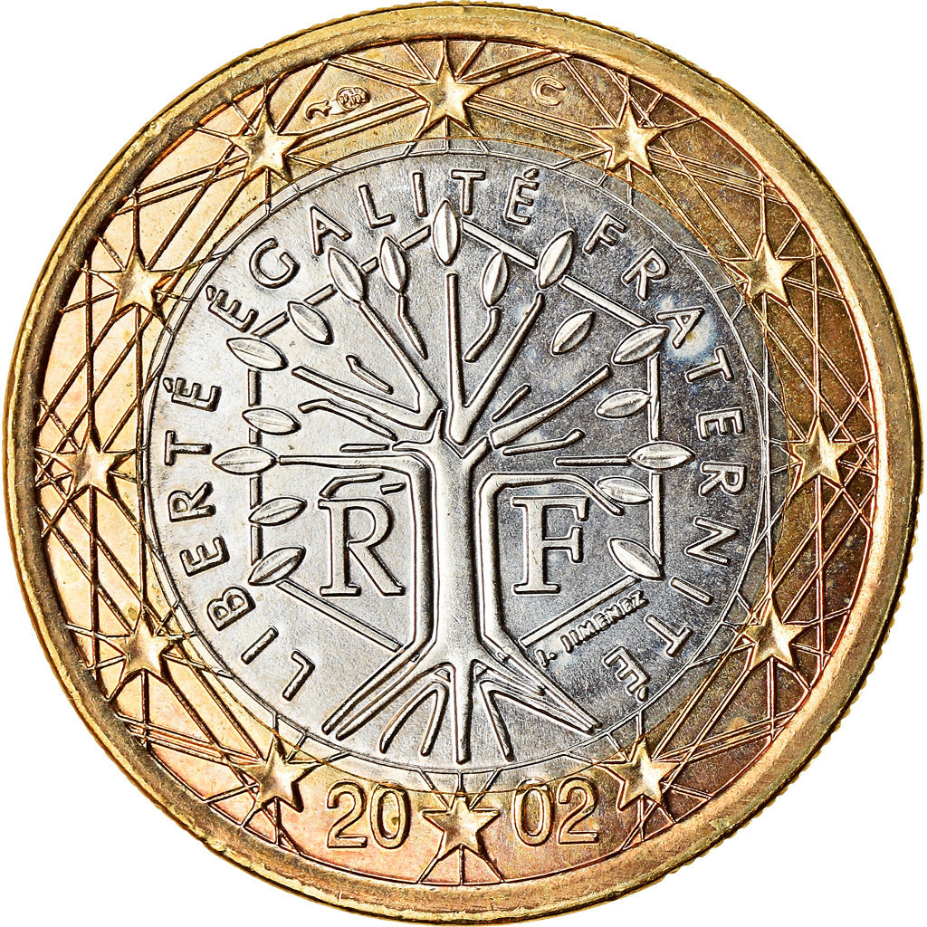 France, Euro, 2002, AU(55-58), Bi-Metallic, KM:1288
