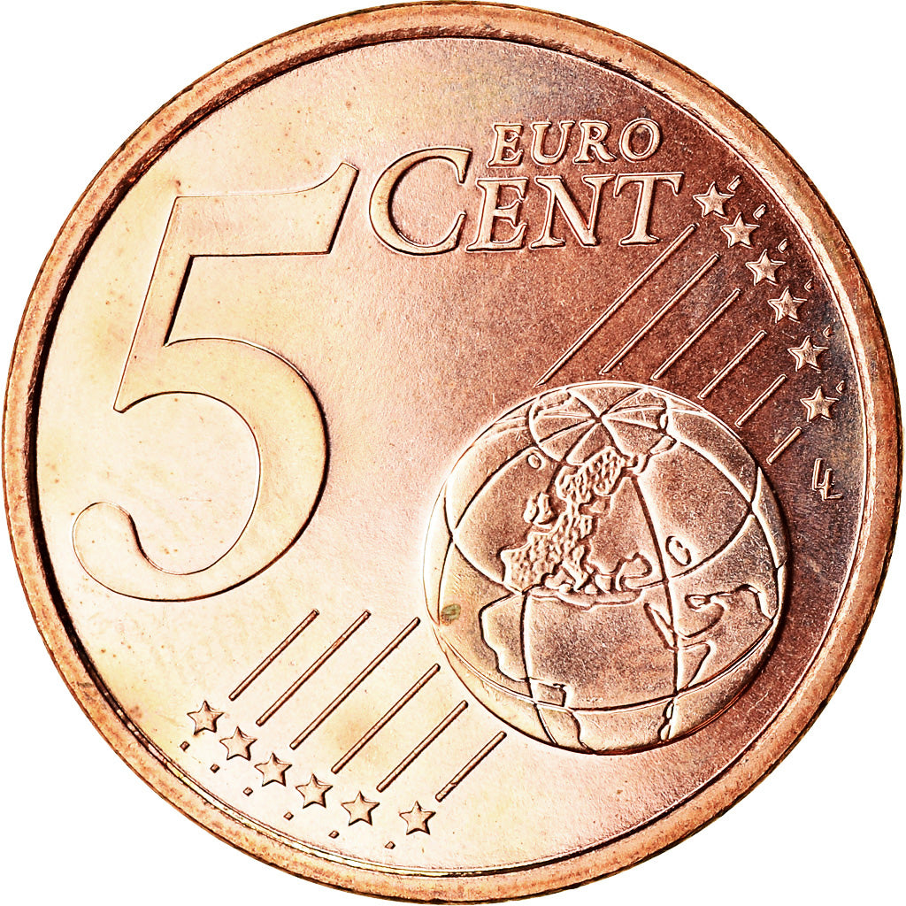 Francia, 5 Euro Cent, 2003, SPL-, Acciaio placcato rame, KM:1284