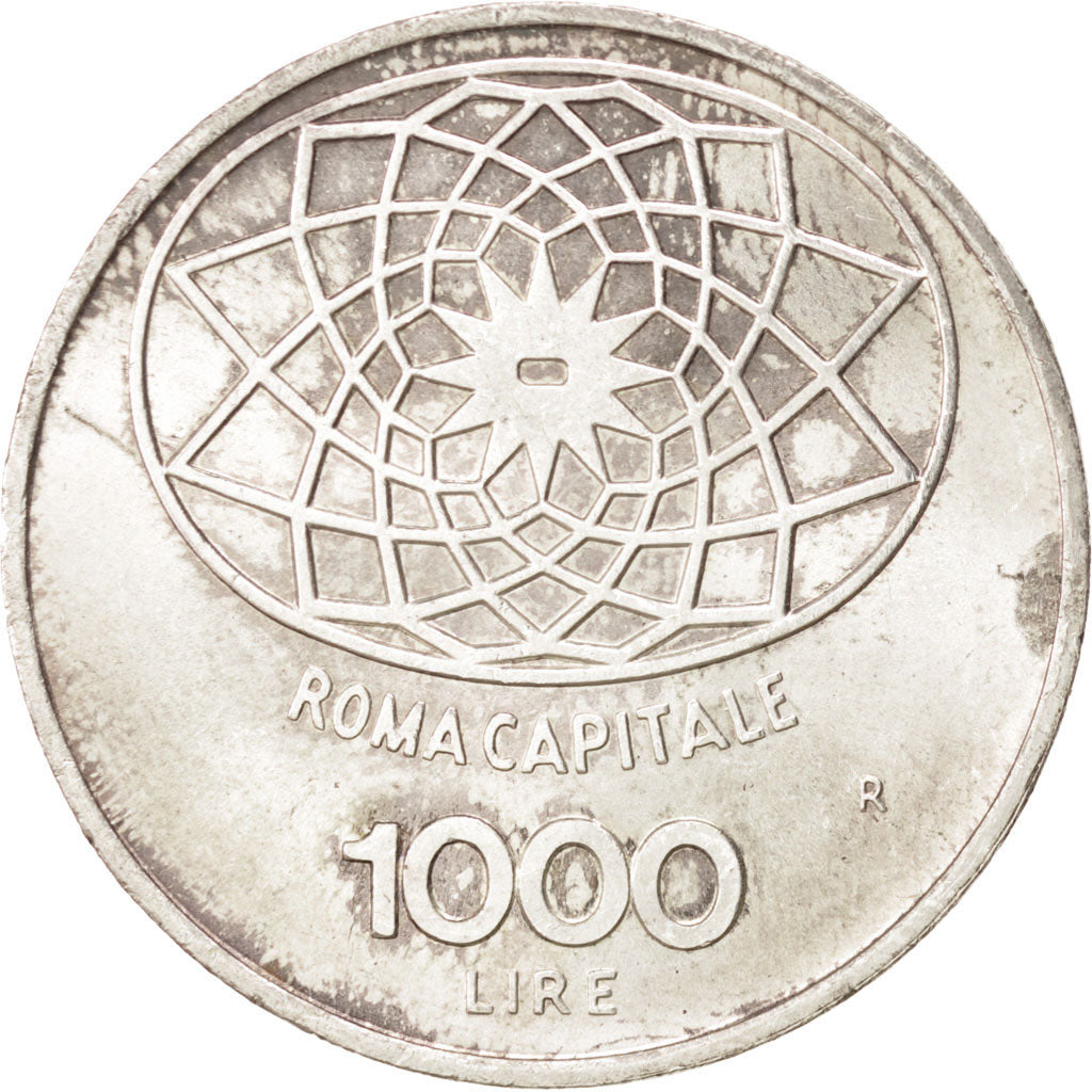 ITALY, 1000 Lire, 1970, Rome, KM #101, AU(55-58), Silver, 31.2, 14.58