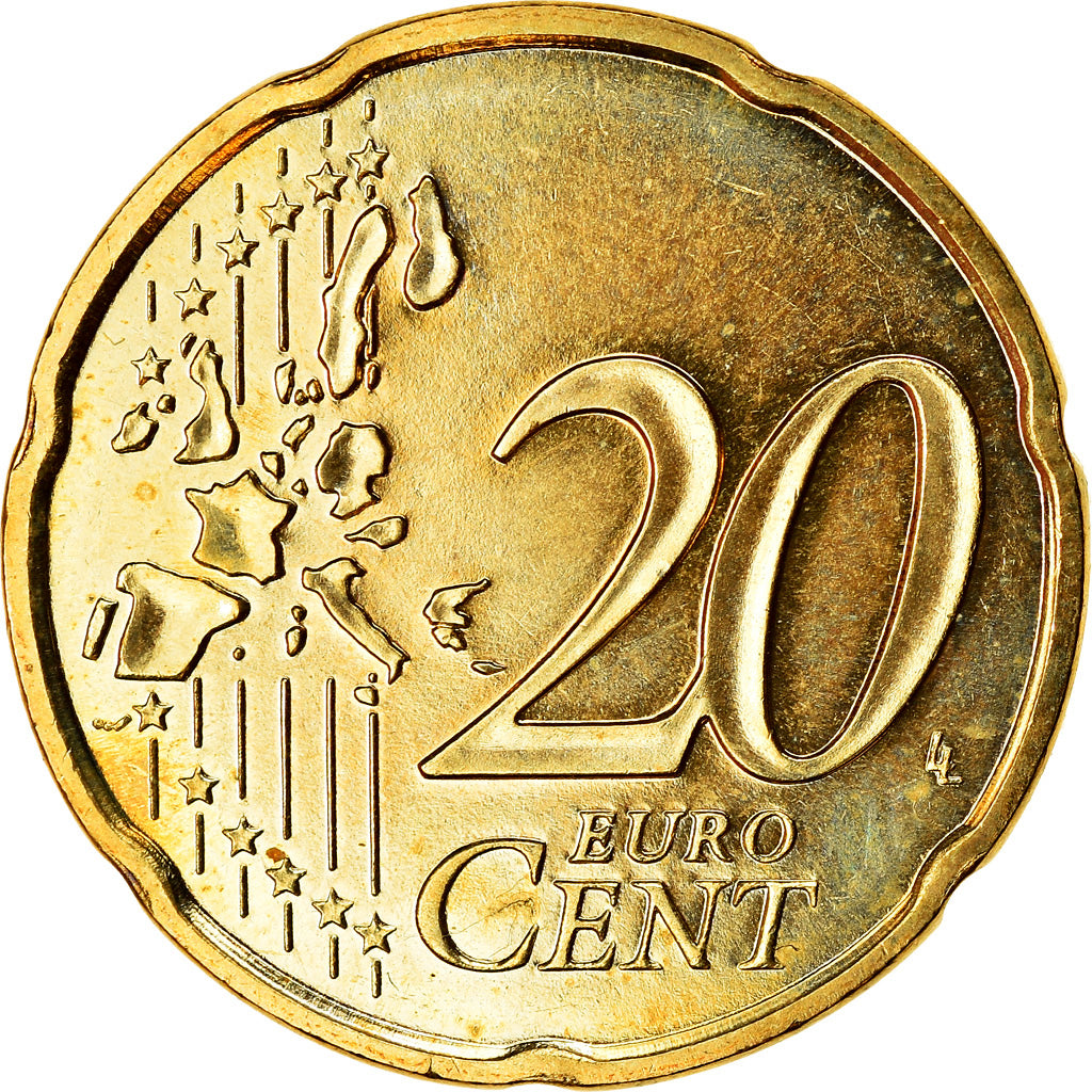 França, 20 Euro Cent, 2003, AU(55-58), Latão, KM:1286