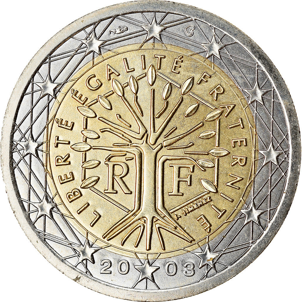 France, 2 Euro, 2003, SUP, Bi-Metallic, KM:1289