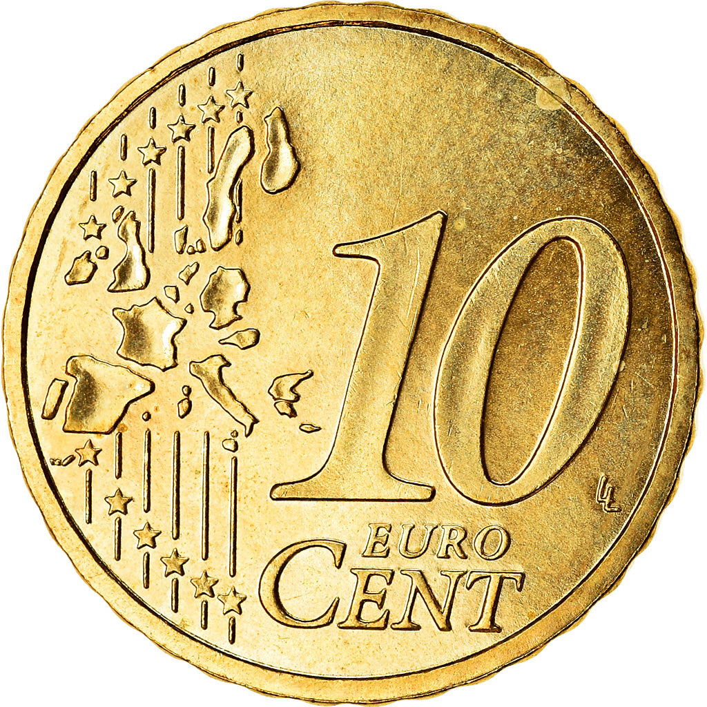 France, 10 Euro Cent, 2004, SUP, Laiton, KM:1285