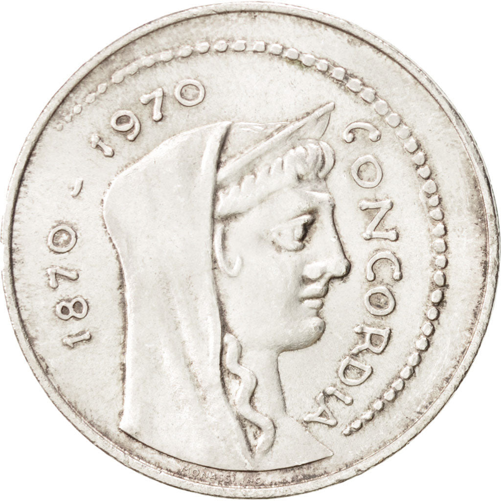 ITALY, 1000 Lire, 1970, Rome, KM #101, AU(55-58), Silver, 31.2, 14.61
