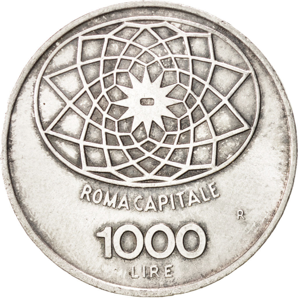 ITALY, 1000 Lire, 1970, Rome, KM #101, AU(55-58), Silver, 31.2, 14.61