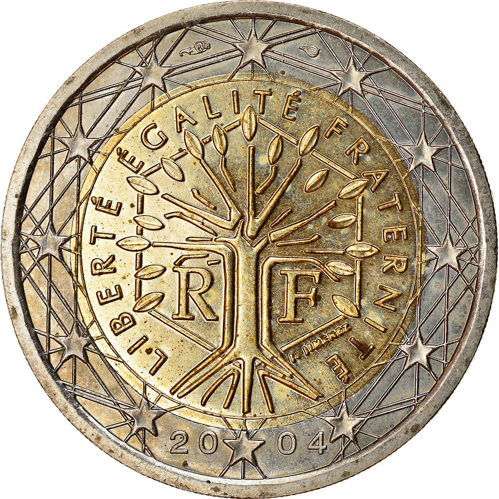 Francia, 2 Euro, 2004, SPL-, Bi-metallico, KM:1289