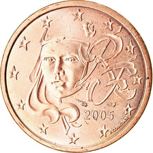 Francia, 5 Euro Cent, 2005, SPL-, Acciaio placcato rame, KM:1284