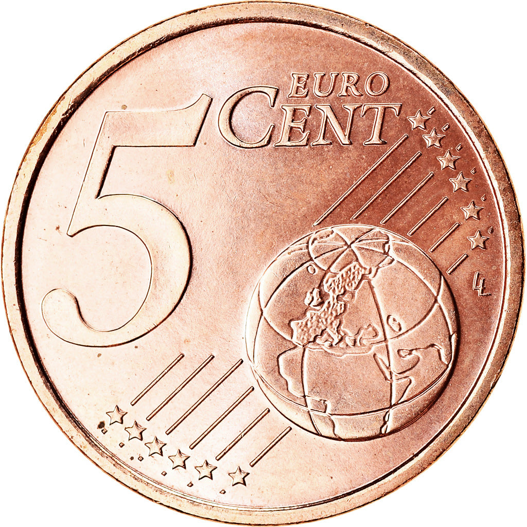 Francia, 5 Euro Cent, 2005, SPL-, Acciaio placcato rame, KM:1284