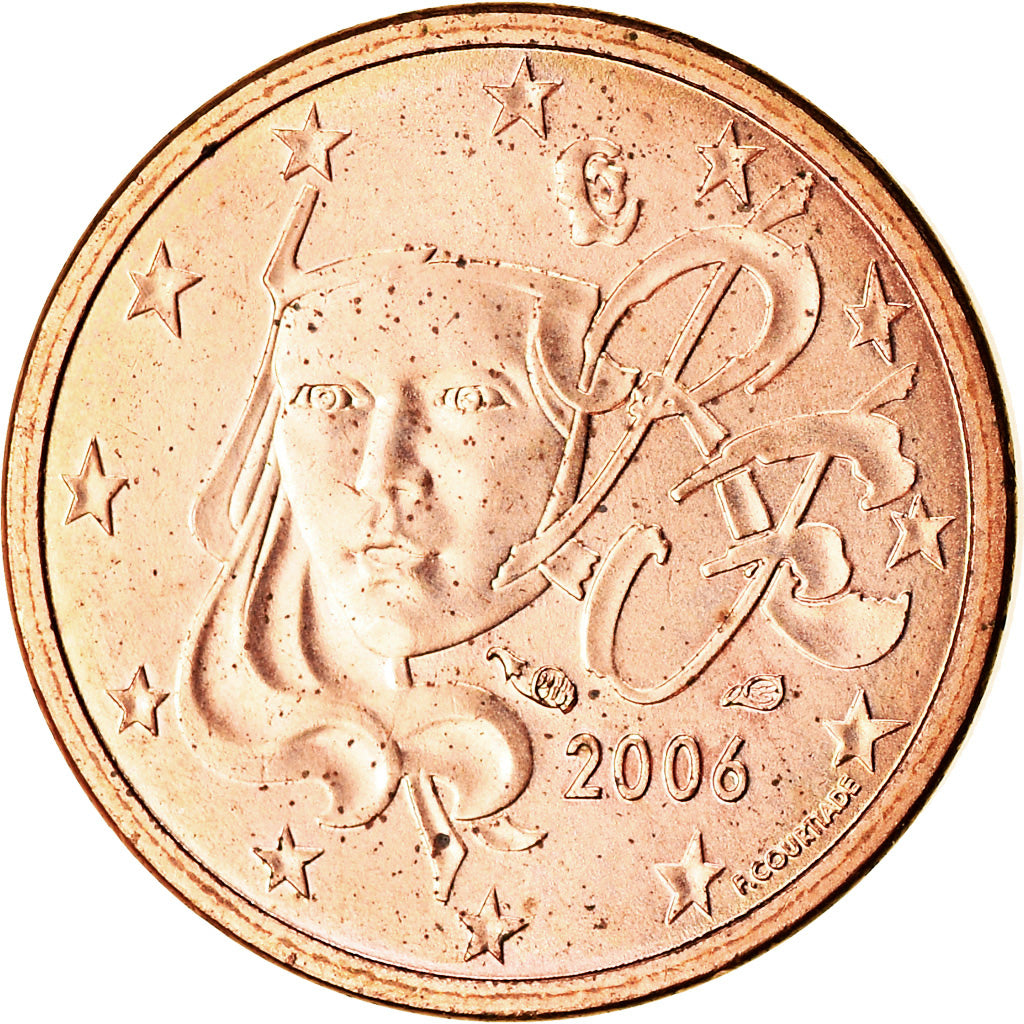 Francja, Euro Cent, 2006, Paris, AU(55-58), Miedź platerowana stalą, KM:1282