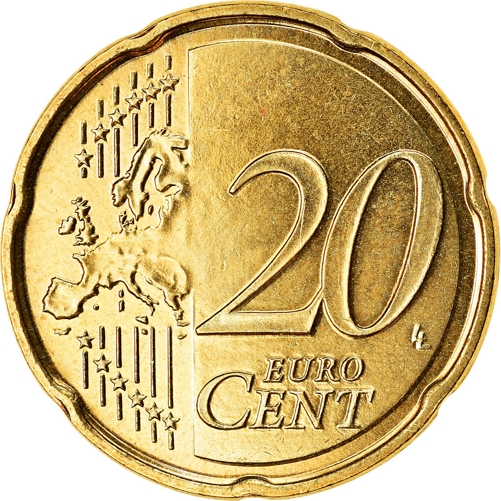 Francia, 20 Euro Cent, 2007, SPL-, Ottone, KM:1411