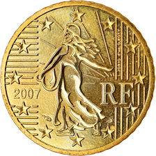 Francia, 50 Euro Cent, 2007, SPL-, Ottone, KM:1412