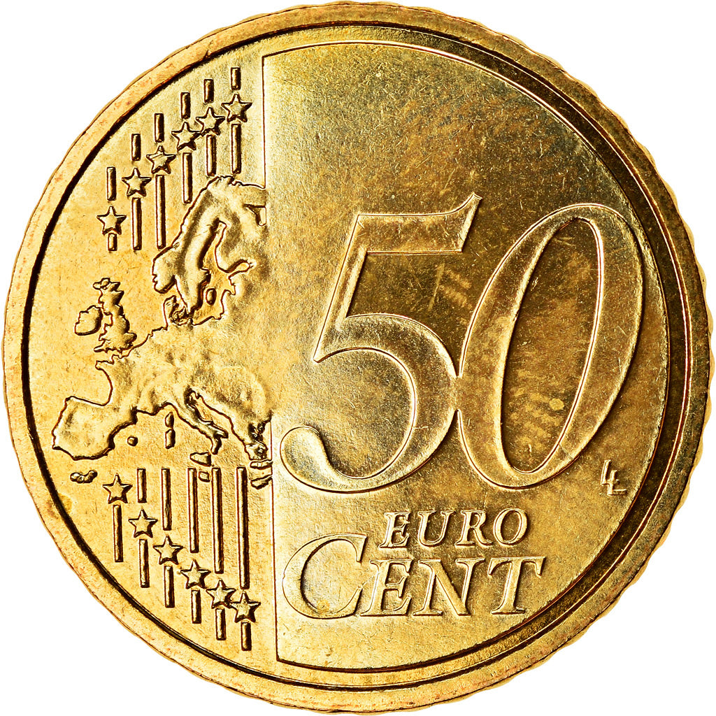 Francia, 50 Euro Cent, 2007, SPL-, Ottone, KM:1412