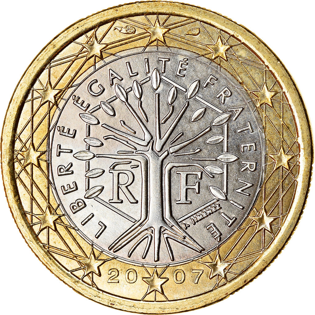 Francia, Euro, 2007, SPL-, Bi-metallico, KM:1413